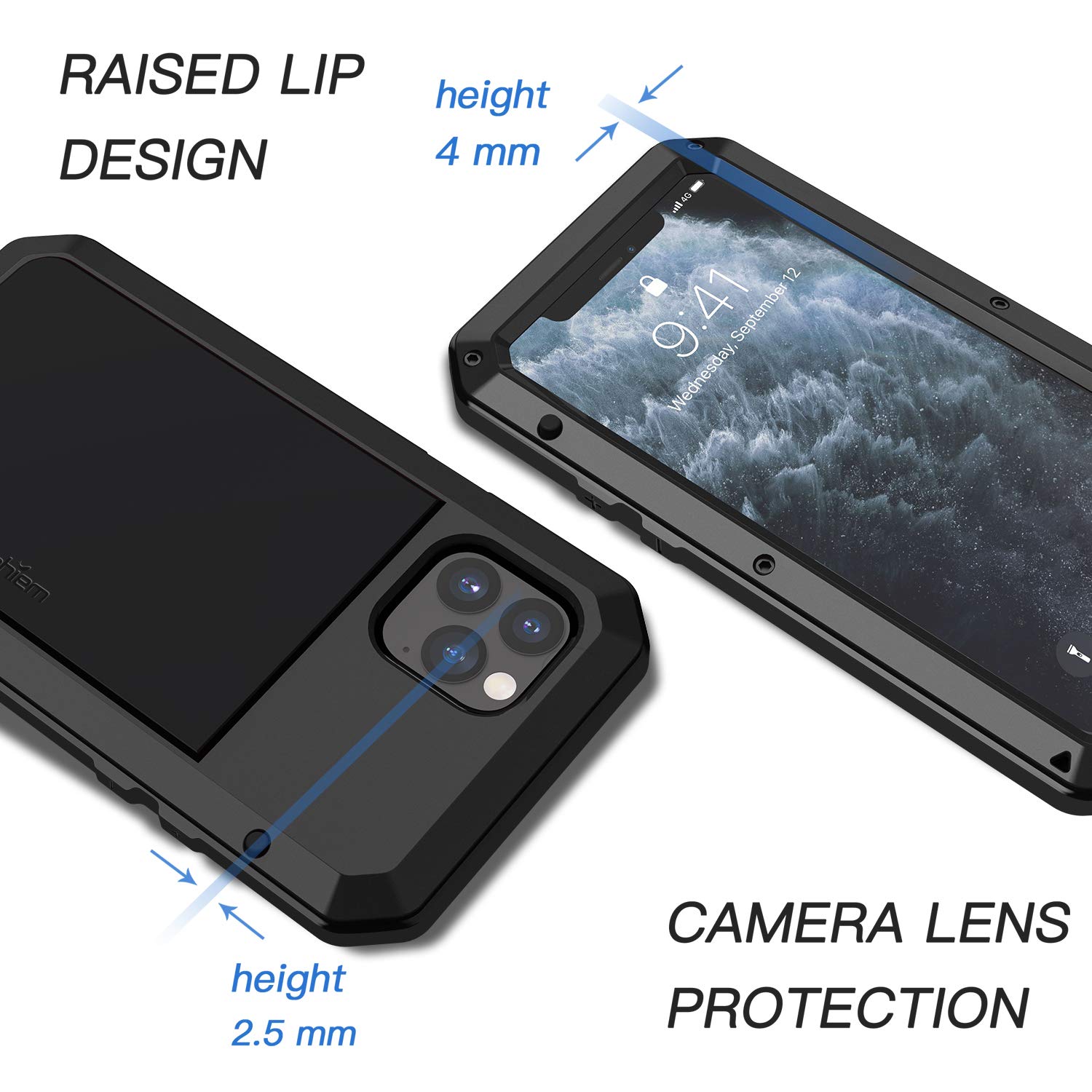 Amazon.com: Lanhiem iPhone 11 Pro Max Metal Case, Heavy Duty